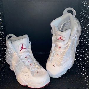 Nike Jordan 6 rings white and red size 2y